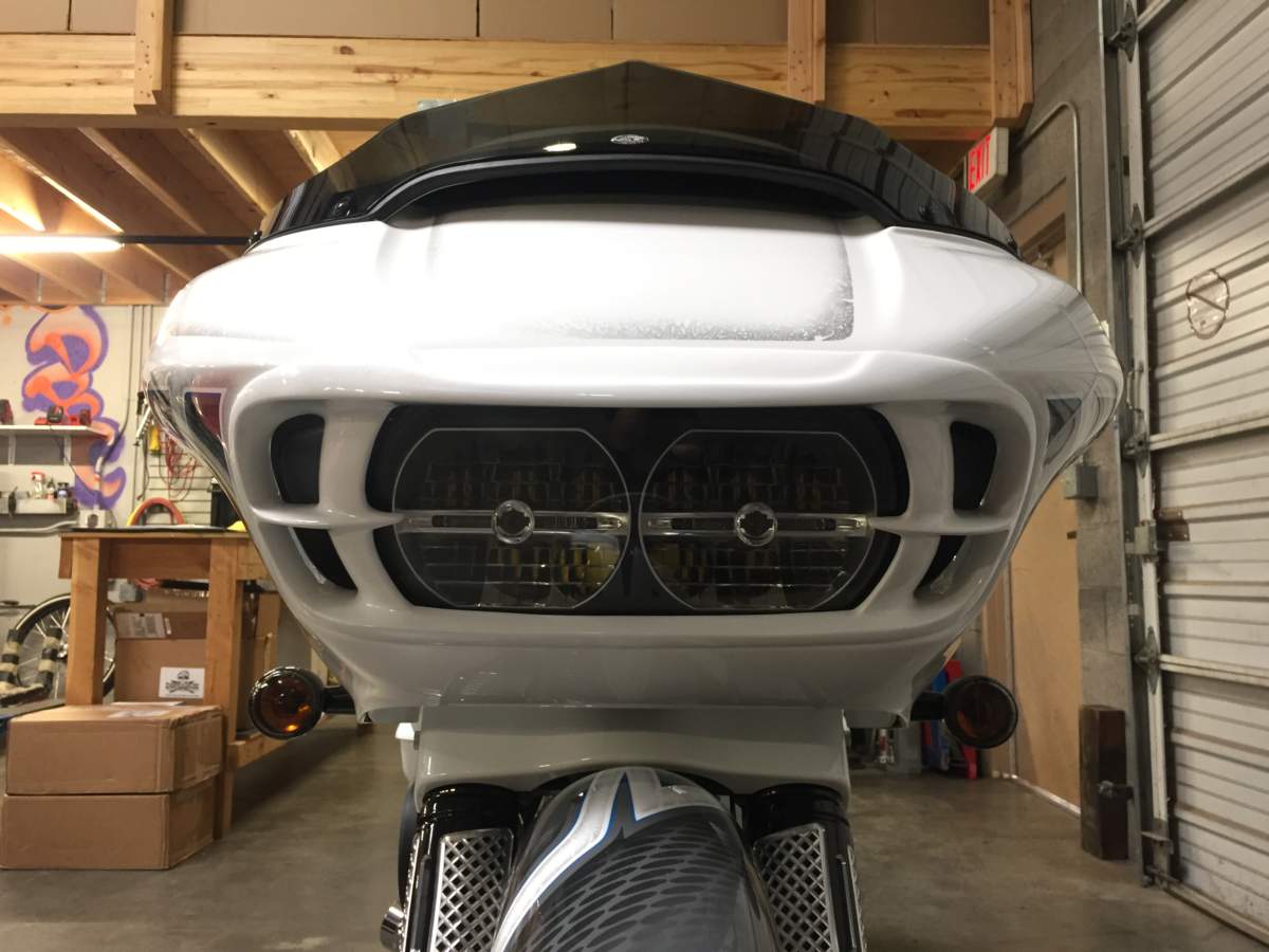 In Your Face Harley Road Glide Headlight Bezel 2015 To 2018 Dirty