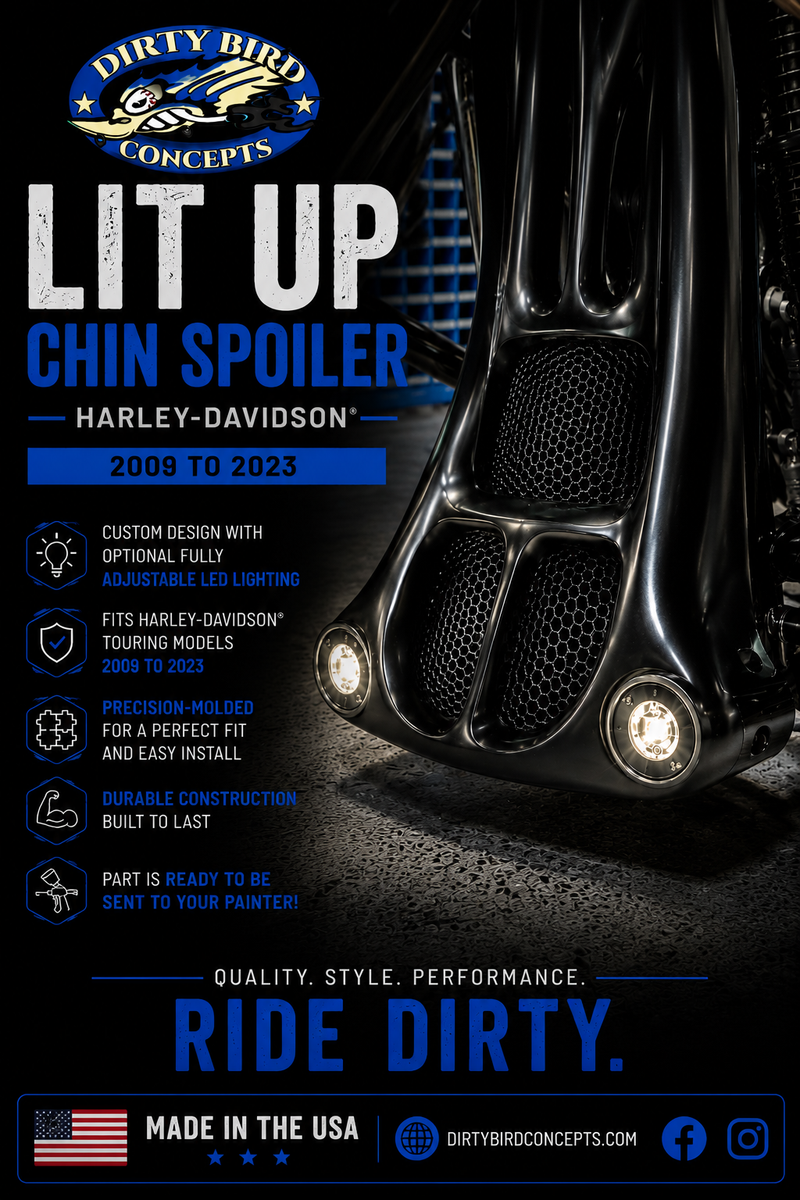 DBC335 | Harley-Davidson "Lit Up" Chin Spoiler 2009-2023