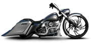 Harley-Davidson "Long Baller" Rear End 1997 To 2008 Over Strut Fender